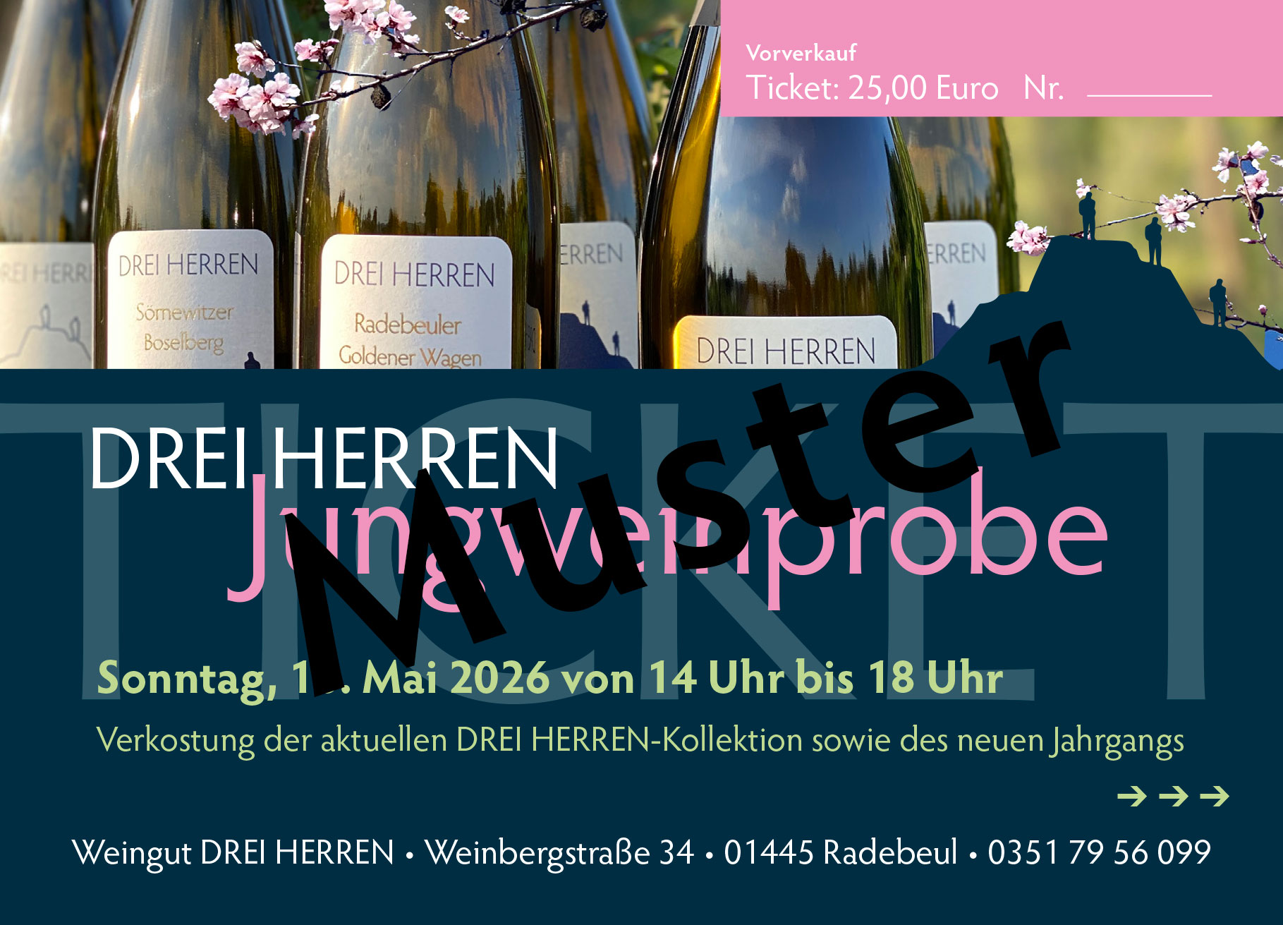Eintrittskarte zur Jungweinprobe 2026