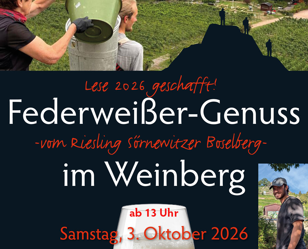 Federweißer im Weingut ab 13 Uhr am Samstag, den 3. Oktober